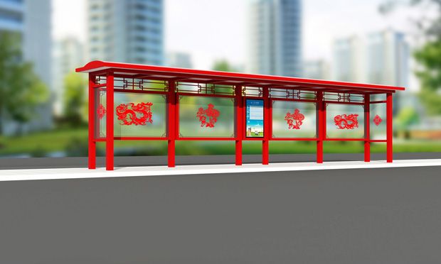 仿古候車亭-002