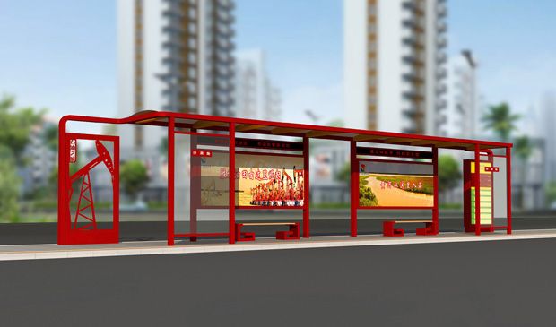 仿古候車亭-006
